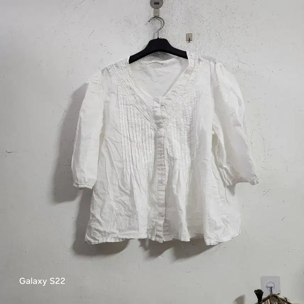 [BUNJANG] White Shirt Blouse / 화이트 셔츠 블라우스