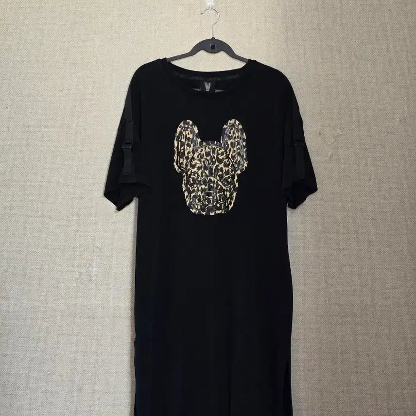 [BUNJANG] Lifework Long Dress French Bulldog Graphic Strap Detail / 라이프워크)롱원피스F
