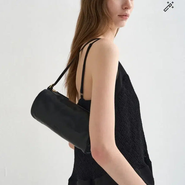 [BUNJANG] SYSTEM Lambskin Cylinder Shoulder Bag / [새상품] SYSTEM 램스킨 실린더 숄더백