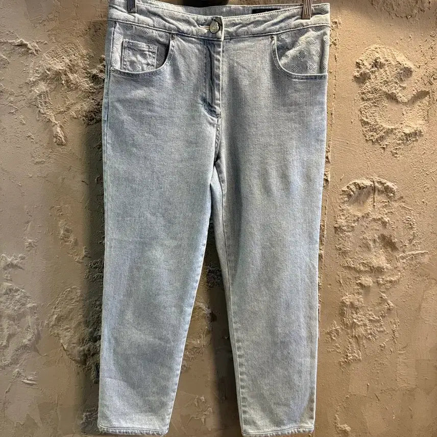 [BUNJANG] Lanvin Collection Embroidered Logo Denim Pants Light Blue / 30in 랑방컬렉션 LANVIN 자수 로고 데님 팬츠 라이트블루
