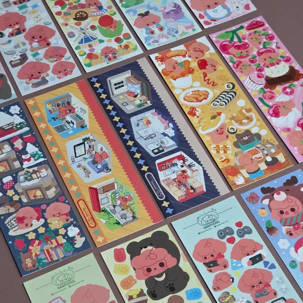 [BUNJANG] Maple Leaf Themed Scrapbooking Sticker Bundle Set / 35. [일괄] 다꾸 스티커(단풍)