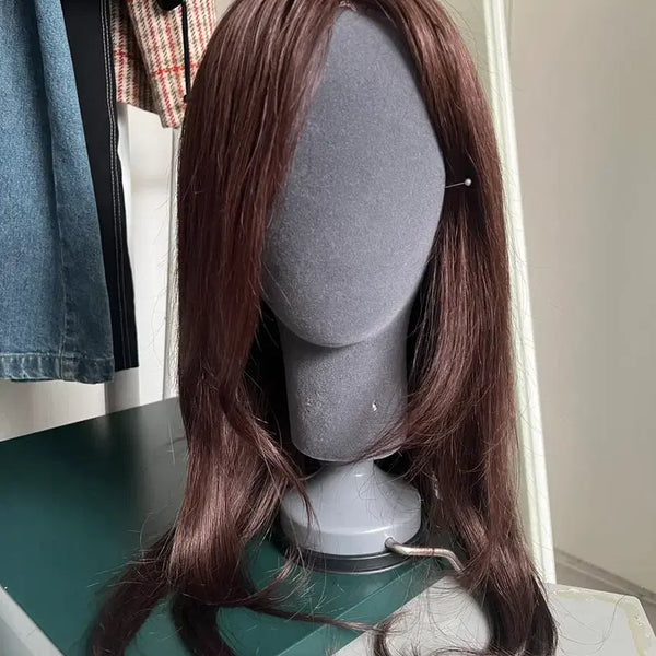 [BUNJANG] 100% Human Hair Wig Dark Brown Long Length / 100프로 인모(다크브라운, 긴기장) 통가발 판매 / 항암가발 탈모