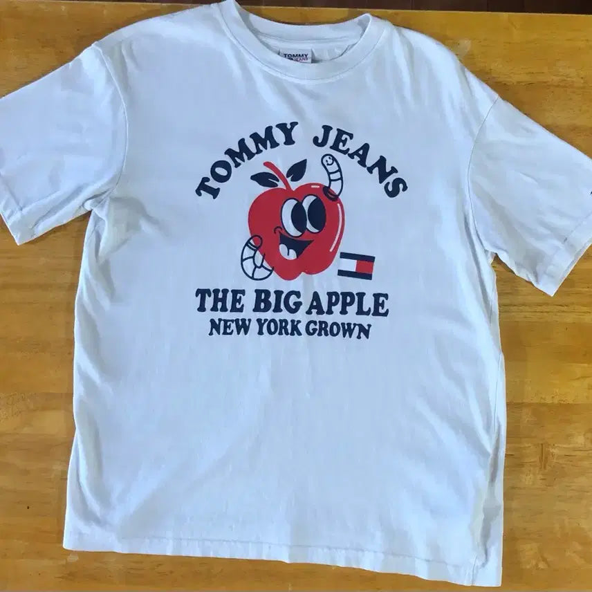 [BUNJANG] Tommy Jeans Big Apple Graphic T-Shirt White XS / 타미진스 빅애플 반팔티