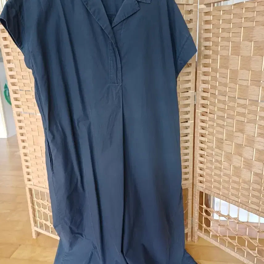 [BUNJANG] A+G Navy Cotton Shirt Dress / A+G 네이비 코튼 셔츠 원피스