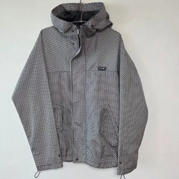 [BUNJANG] Emporio Armani 00s Striped Mesh Hooded Zip-Up Jacket Size 48 / 00s 엠포리오 아르마니 스트라이프 메쉬 후드 바람막이 집업 자켓 48
