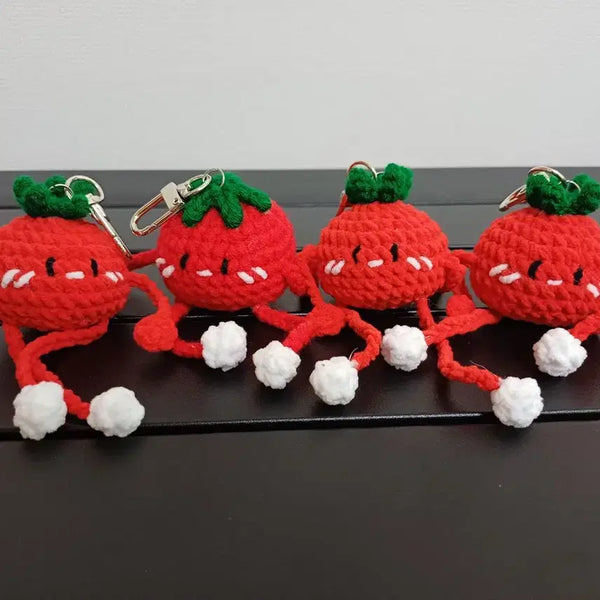 [BUNJANG] Stretchy Tomato Knit Keychain / 쭉쭉 토마토 뜨개키링