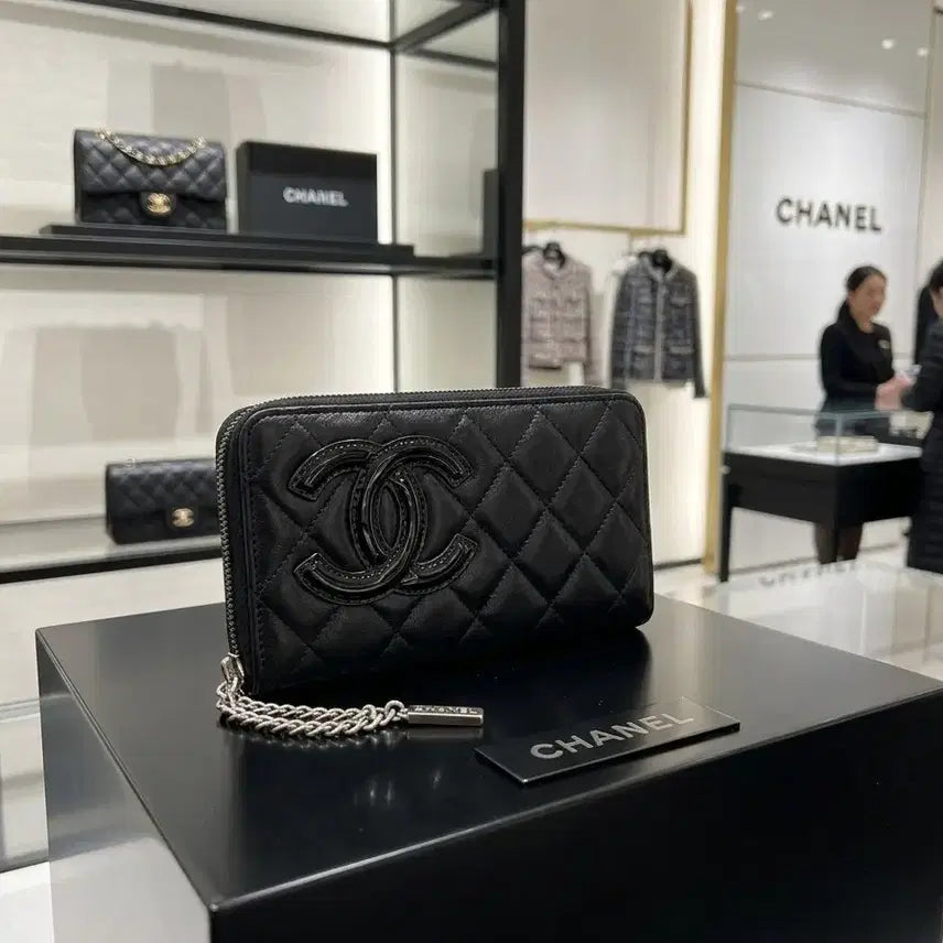 [BUNJANG] Chanel Cambon Ligne Zip Around Long Wallet / [정품] 샤넬 깜봉 라인 짚어라운드 장지갑 (Chanel Cambon Ligne