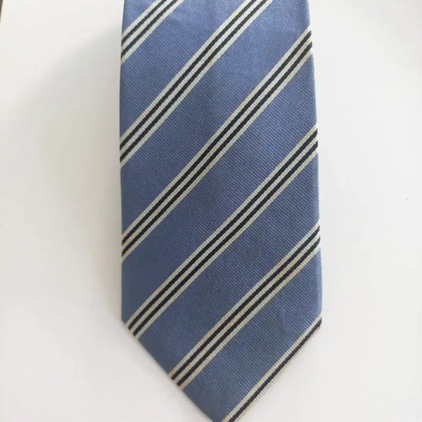 [BUNJANG] Nina Ricci Silk Striped Necktie / 니나리치 실크 넥타이/수입원단/세탁됨