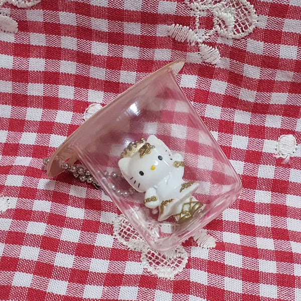 [BUNJANG] Classic Sanrio Kitty Capsule Keyring Strap / 고전 산리오 키티 캡슐 키링 스트랩