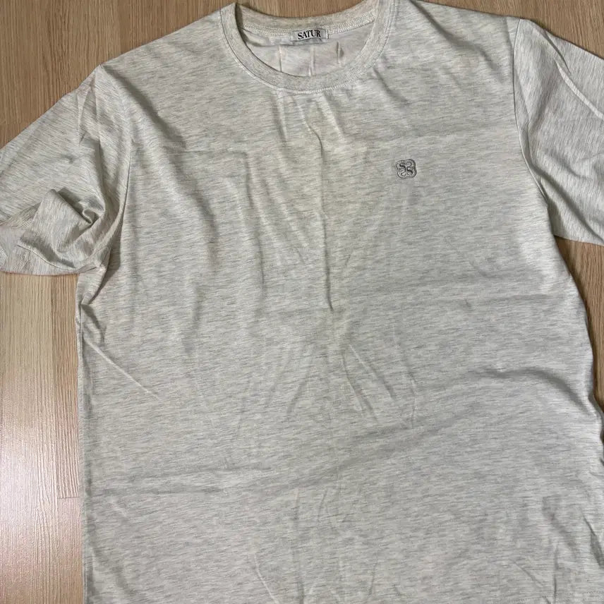 [BUNJANG] SATUR Oatmeal Melange Supima Cotton T-shirt / SATUR 올 데이 수피마 컴포트 오트밀 멜란지