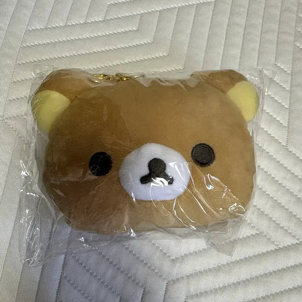 [BUNJANG] Rilakkuma Face Lilpass Card Holder Pouch with Keyring / 리락쿠마 페이스 릴패스 카드지갑 파우치 키링