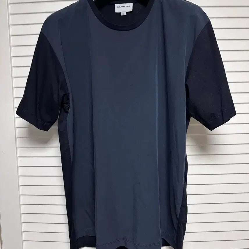 [BUNJANG] Solid Homme Rayon Color-Block T-Shirt / 솔리드옴므 레이온 배색 티셔츠