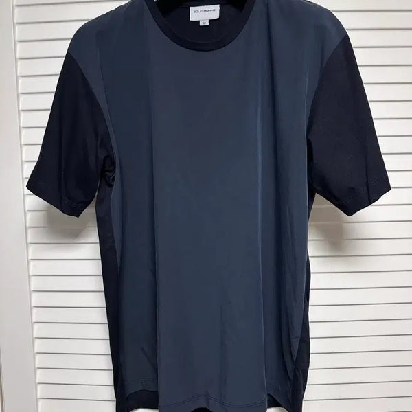 [BUNJANG] Solid Homme Rayon Color-Block T-Shirt / 솔리드옴므 레이온 배색 티셔츠