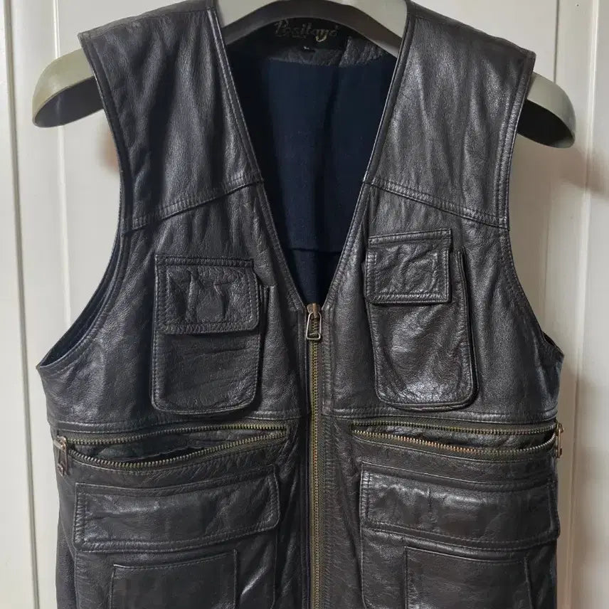 [BUNJANG] Men's Leather Vest L / 가죽 베스트 L 조끼