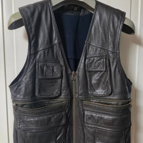 [BUNJANG] Men's Leather Vest L / 가죽 베스트 L 조끼