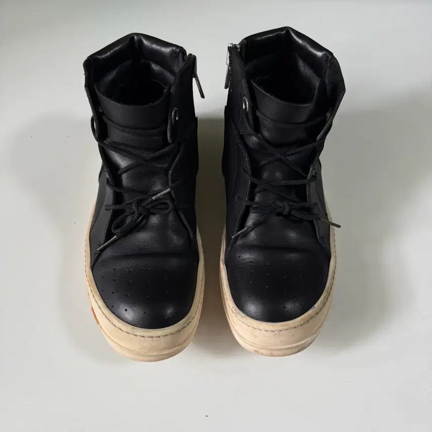 [BUNJANG] Rick Owens GeoBasket Leather Ankle Boots Black Size 250 / 릭오웬스 지오바스켓 숏부츠 블랙 250사이즈