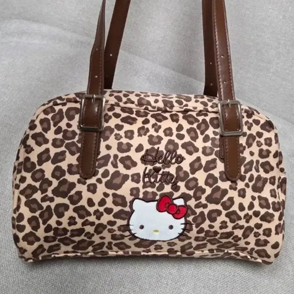 [BUNJANG] Hello Kitty Leopard Pattern Shoulder Bag / 헬로키티 레오파드 무늬 숄더백