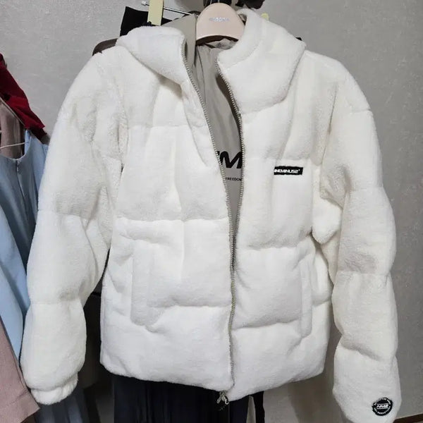 [BUNJANG] Ivory Reversible Fleece Padded Jacket / 아이보리 양면 양털패딩