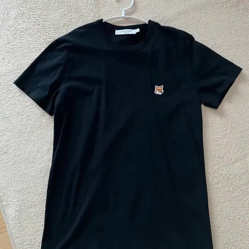 [BUNJANG] Maison Kitsuné Fox Embroidery Short Sleeve T-Shirt Black S / 메종키츠네 폭스 반팔티 블랙S