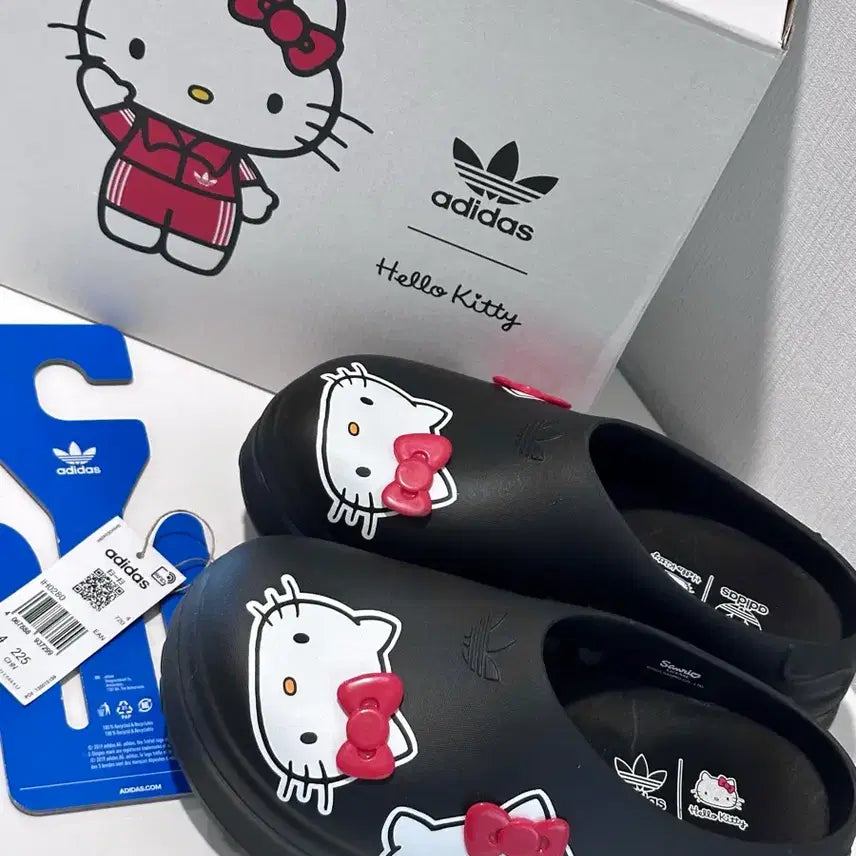 [BUNJANG] Hello Kitty x Adidas Adifom Stan Smith Mule Black / 헬로키티x아디다스 아디폼 스탠스미스 뮬 블랙 225