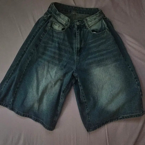 [BUNJANG] Vintage Wash Bermuda Shorts / 버뮤다 청바지