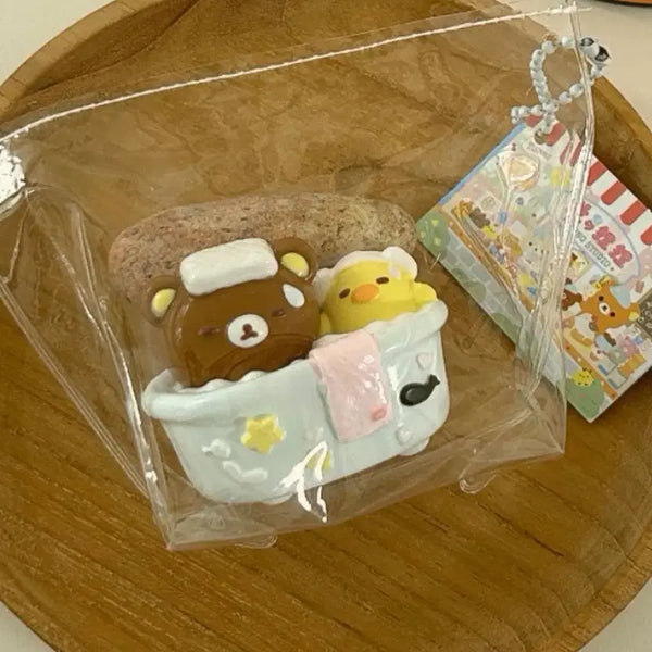 [BUNJANG] Rilakkuma "Bathtub Kuma" Handmade Squishy Toy (New) / 욕조쿠마 수제말랑이 (새상품) 리락쿠마 말랑이