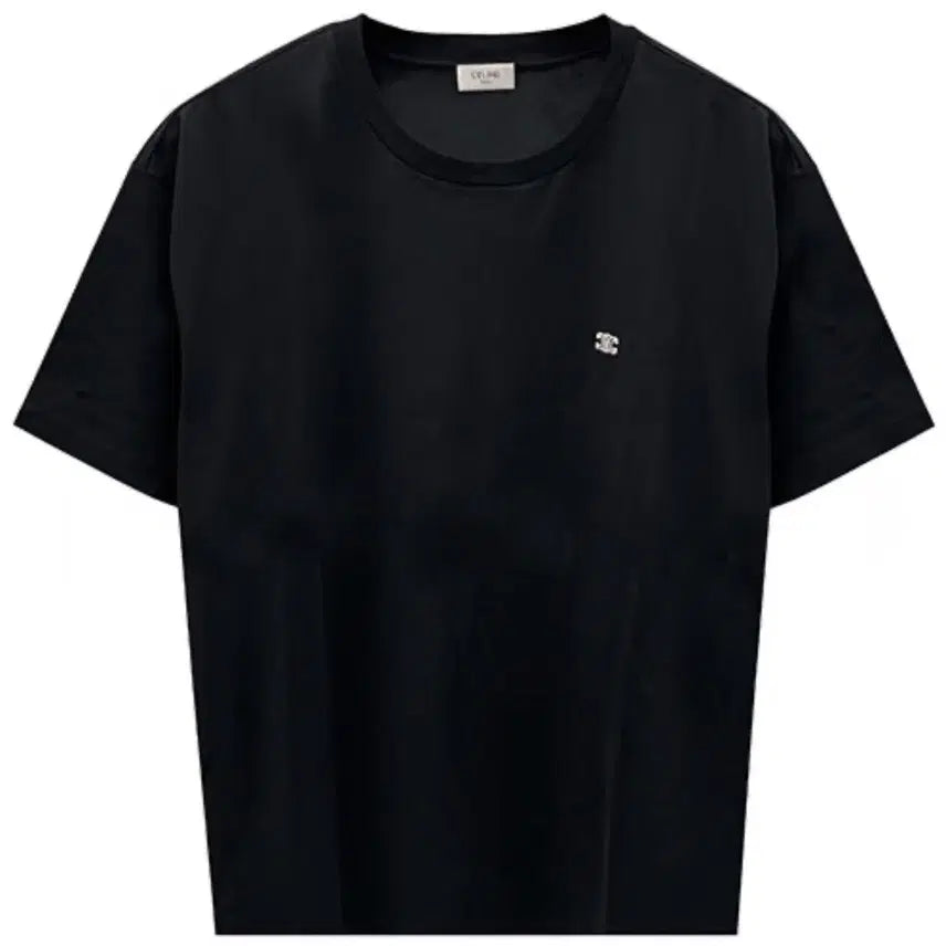 [BUNJANG] Celine Triomphe Cotton Short Sleeve T-Shirt Black L / 셀린느 트리옹프 면 빌팔티 블랙 L