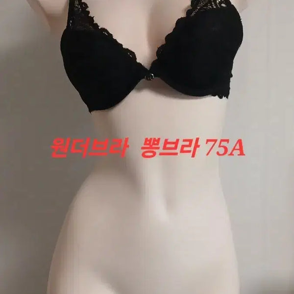 [BUNJANG] Wonderbra Padded Bra 75A Black Lace / 원더브라 뽕브라 75A