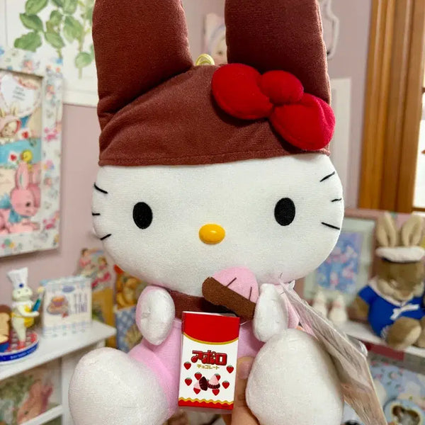 [BUNJANG] Vintage Sanrio Hello Kitty Meiji Apollo Collaboration Doll / 고전 산리오 키티 메이지 아폴로 콜라보 인형