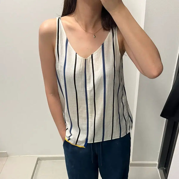 [BUNJANG] Maison Marais Linen Sleeveless Top / 메종마레 린넨 슬리브리스
