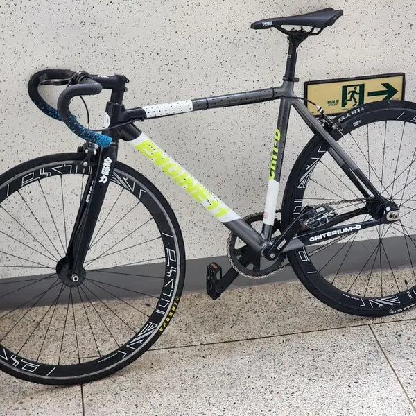 [BUNJANG] Engine11 Crit-D Neon Charcoal Fixed Gear Bicycle / 엔진11 크릿디 네온차콜 픽시 자전거