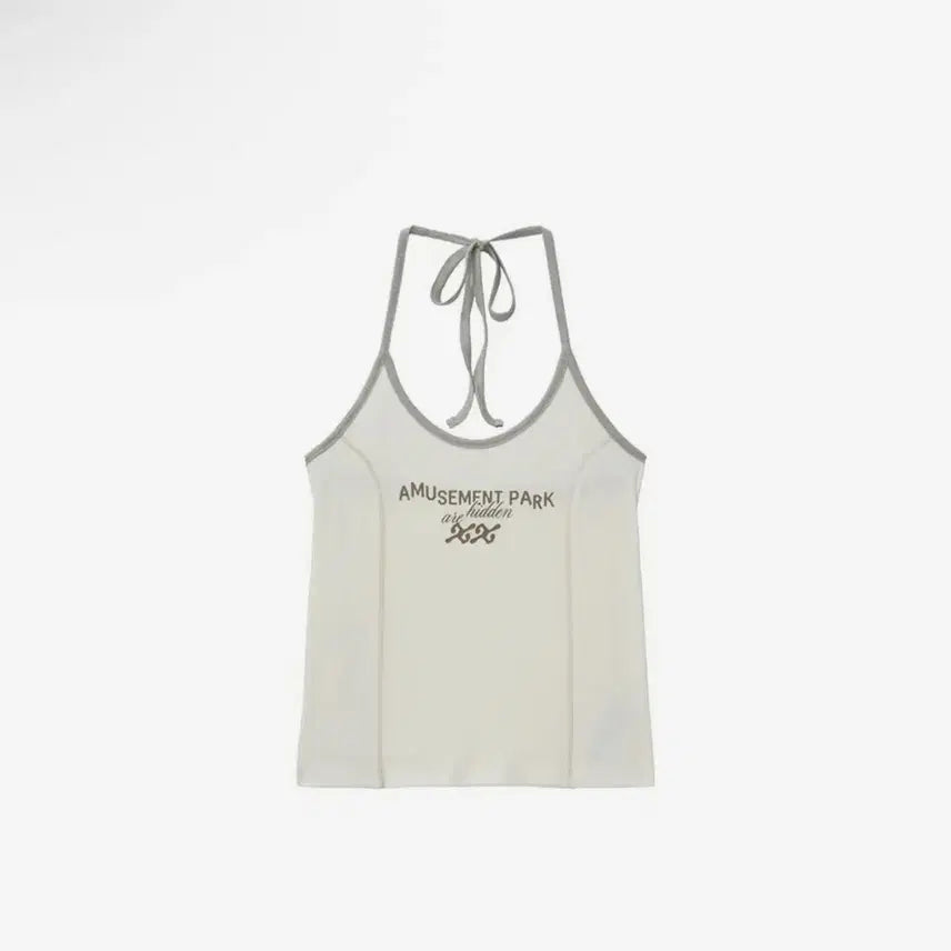 [BUNJANG] YOUF Zena Halter Sleeveless - White / 유우프 제나 홀터 슬리브리스 - 화이트
