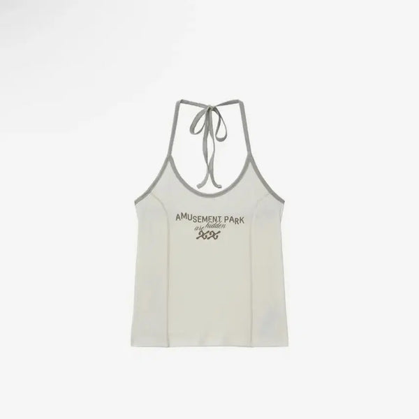[BUNJANG] YOUF Zena Halter Sleeveless - White / 유우프 제나 홀터 슬리브리스 - 화이트