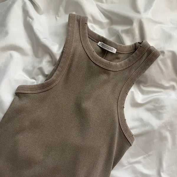 [BUNJANG] Zara Cut-Out Detail Sleeveless Tank Top / 자라 트임디테일 민소매 나시