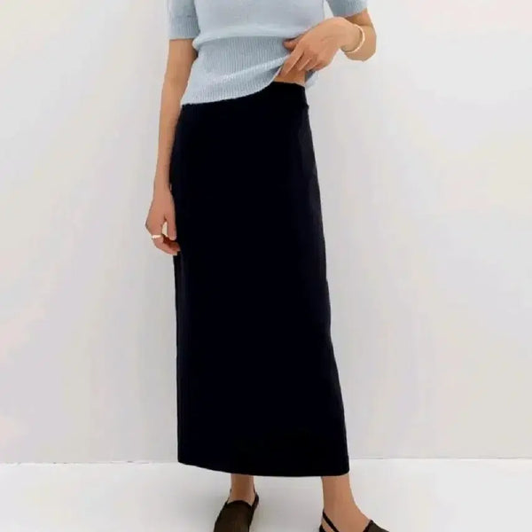 [BUNJANG] 45Beon-ga H-Line Skirt - Beige, Size S / 45번가 H라인 스커트 - 베이지,S