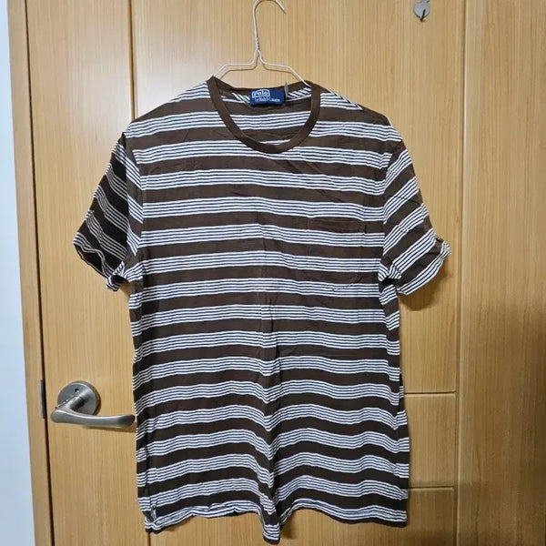 [BUNJANG] Polo Ralph Lauren Striped Short-Sleeve T-Shirt - Brown / 폴로 랄프로렌 단가라 반팔 티셔츠 브라운팝니다