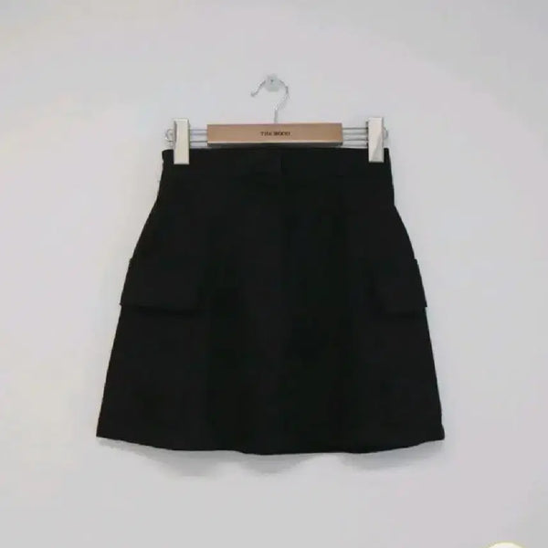 [BUNJANG] The Mood Cargo Skirt - Black, Free Size / 더무드 카고 스커트 - 블랙,프리