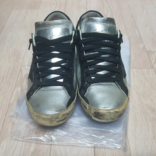 [BUNJANG] Golden Goose Silver Black Sneakers / 골든구스 실버블랙
