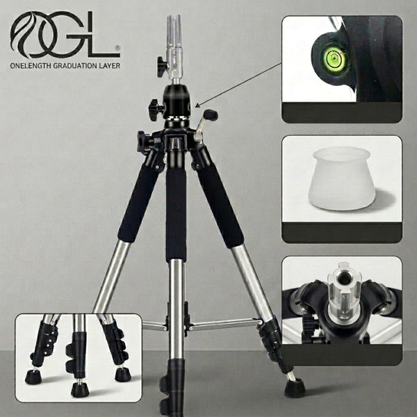 [BUNJANG] OGIEL Hair Wig Tripod Stand Tabletop Holder Mannequin / 오지엘 미용 삼각대 헤어 가발 스탠드 탁상용 홀더 마네킹