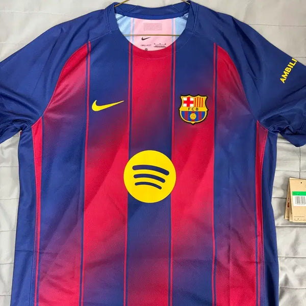 [BUNJANG] FC Barcelona 25/26 Home Unmarked Authentic Jersey / FC 바르셀로나 25/26 홈 노마킹 유니폼