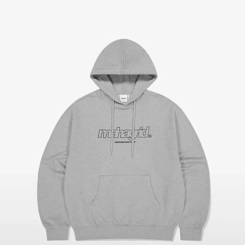 [BUNJANG] Mahagrid Logo Hoodie (M) - Grey / 마하그리드 로고 후드티 새상품 m 그레이 무신사