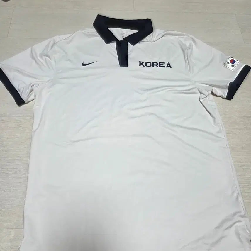 [BUNJANG] Nike Korea National Team Issued Short Sleeve Polo Shirt White / 나이키 코리아 국대지급용 반팔 카라티 화이트