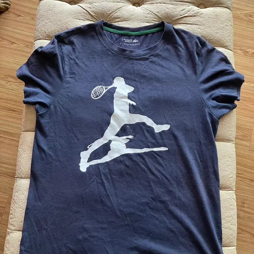[BUNJANG] Lacoste Navy Tennis Graphic Short Sleeve T-Shirt Size 5 / 라코스테 반팔 티셔츠 네이비 테니스 5사이즈