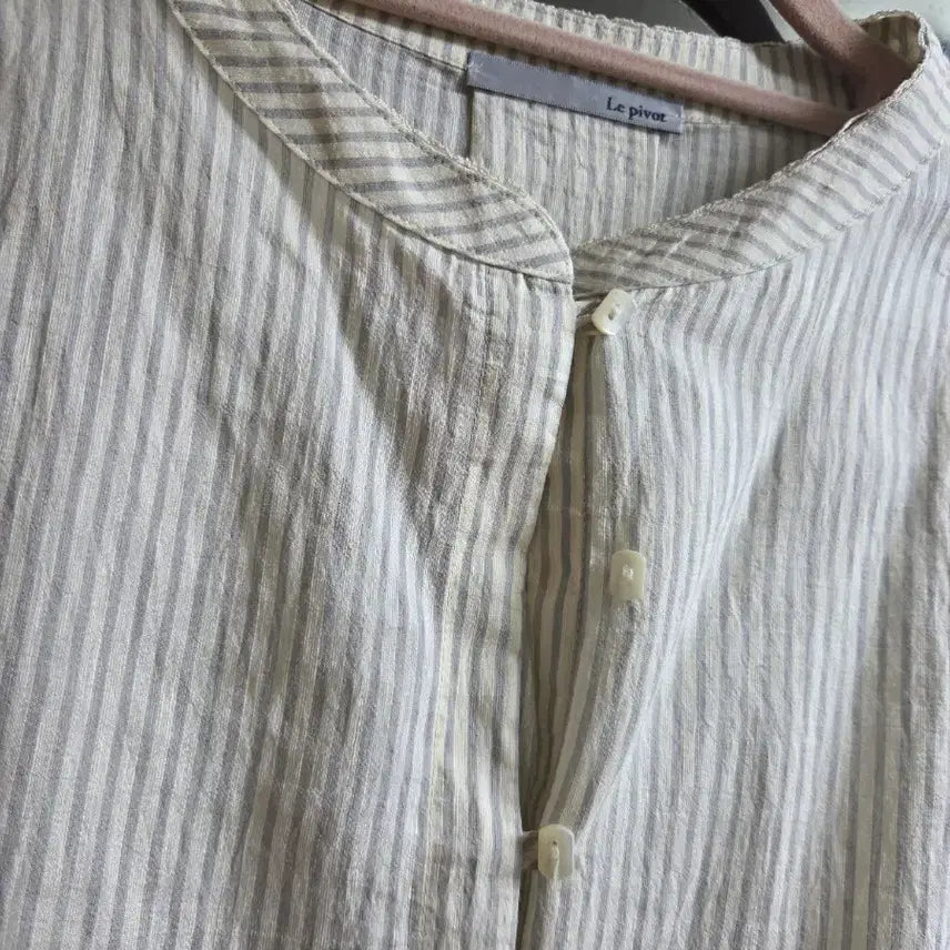 [BUNJANG] Japanese Vintage Striped Linen Maxi Dress / 일본빈티지 원피스