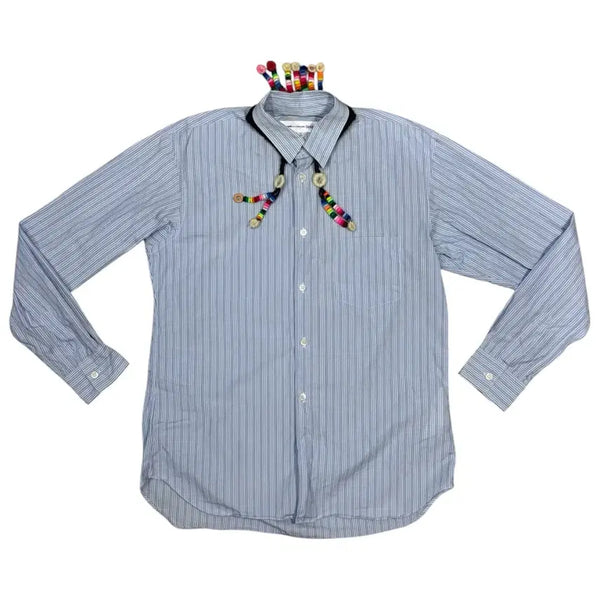 [BUNJANG] Comme des Garçons Archive Shirt with Bead Embellishment / 꼼데가르송 아카이브 목 비즈 장식 결합 셔츠