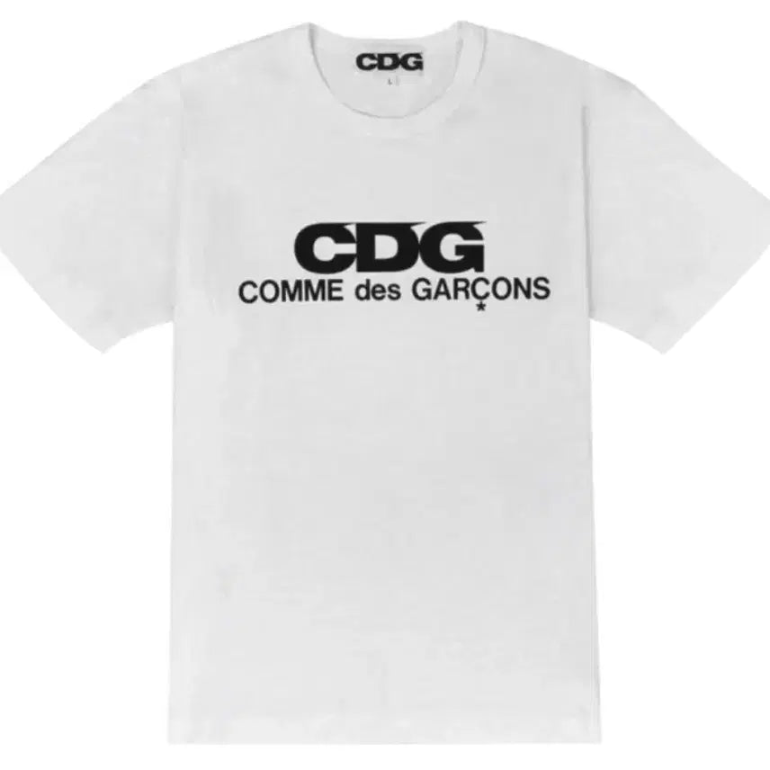 [BUNJANG] Comme des Garçons CDG Logo Short Sleeve T-Shirt White / CDG 꼼데가르송 반팔 티셔츠 화이트