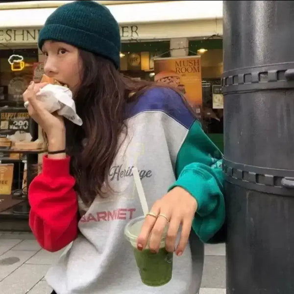 [BUNJANG] The Barnet 23FW Color Block Sweatshirt / 더바넷 23fw 컬러블록 맨투맨