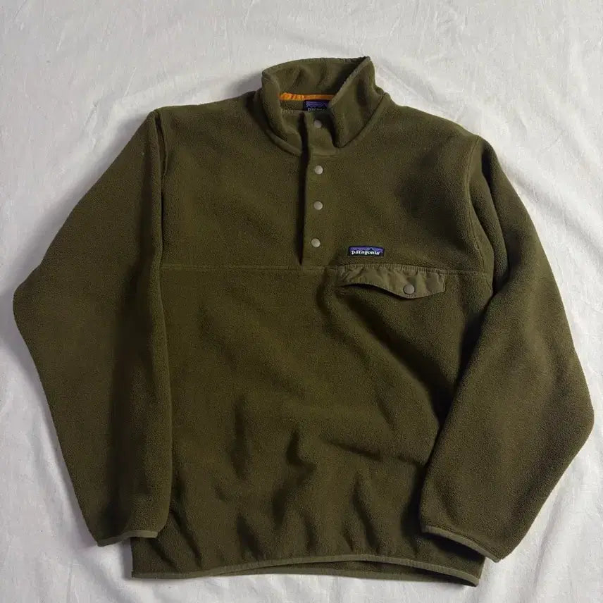 [BUNJANG] Patagonia Synchilla Snap-T Olive Fleece Jacket Size S / Patagonia 파타고니아 신칠라 스냅 티 올리브 플리스 S