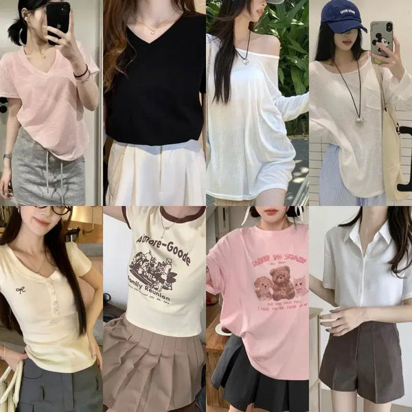 [BUNJANG] Women's Clothing Top Bundle Set (8 items, New) / 여성 의류 상의 일괄 8개 (새상품)