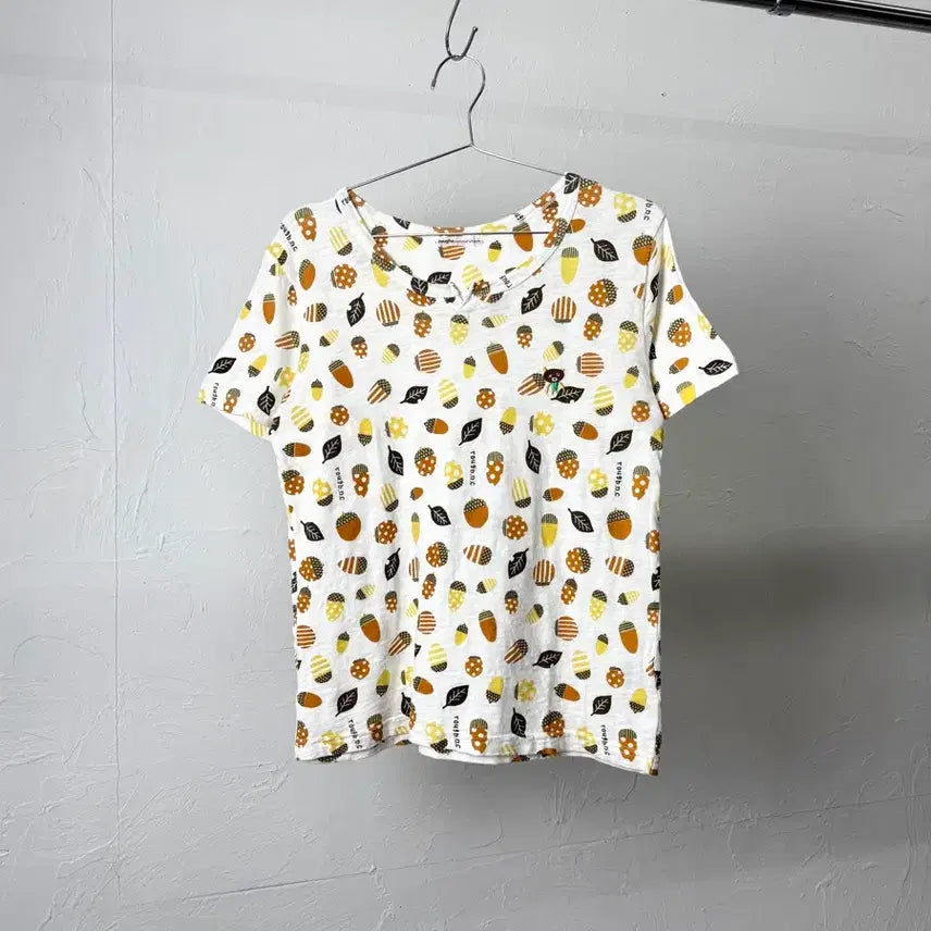 [BUNJANG] Rough Acorn Leaf T-Shirt / Rough 도토리 나뭇잎 티셔츠